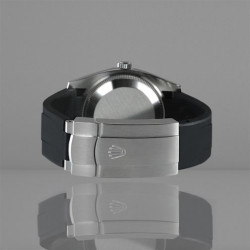 Bracelet en caoutchouc M115 – Rubber B – Noir ligne bleue