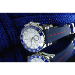 Bracelet en caoutchouc M109 – Rubber B – Bleu marine ligne rouge