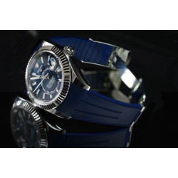 Horlogeband van rubber M111 – Rubber B – marineblauw en pacificblauw