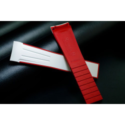 Bracelet en caoutchouc M110 – Rubber B – Blanc et rouge