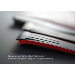 Horlogeband van rubber M110 – Rubber B – zwart en rood