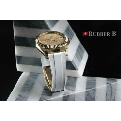 Rubber watch strap M222 – Rubber B – White