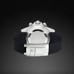 Bracelet en caoutchouc M105 – Rubber B – Noir ligne blanche