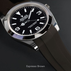 Horlogeband van rubber M141 – Rubber B – bruin