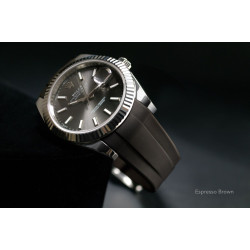 Horlogeband van rubber M141 – Rubber B – bruin