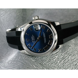 Rubber watch strap M316 – Rubber B – Black Tuxedo Velour