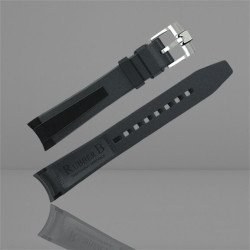 Rubber watch strap M317 – Rubber B – Black Tuxedo Velour