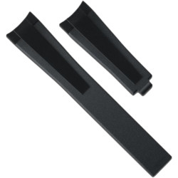 Horlogeband van rubber M219 – Rubber B – zwart Tuxedo Velour