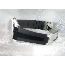 Horlogeband van rubber M219 – Rubber B – zwart Tuxedo Velour