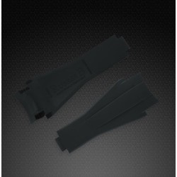 Horlogeband van rubber M108 - Rubber B - zwart