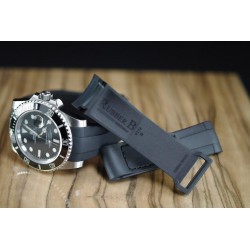 Bracelet en caoutchouc V113 Série Velcro – Rubber B – Noir