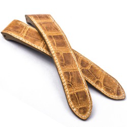 Bracelet en cuir d’alligator pour Cartier Santos 100 XL – Classique ou Chronographe