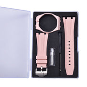 Bracelet caoutchouc et coque pour AP x Swatch Rose KronoKeeper – coffret complet avec bracelet, coque, boucle et outil