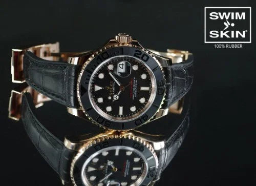 Bracelet en caoutchouc – Alligator SwimSkin M200 – Rubber B – Noir - vue 3