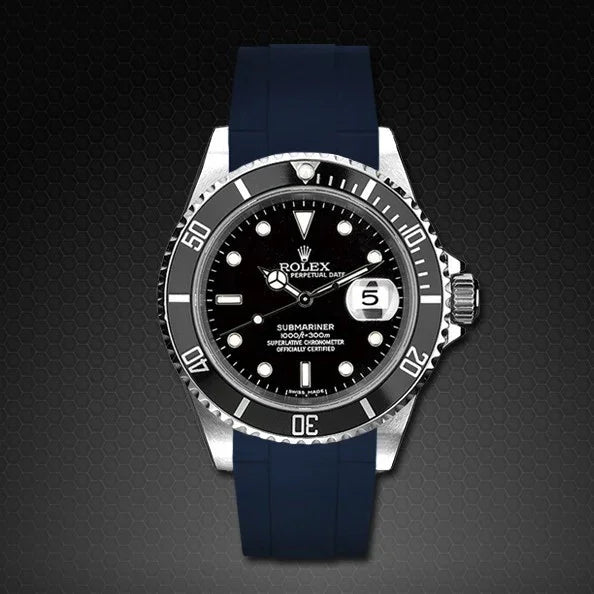 Bracelet en caoutchouc M103 – Rubber B – Bleu marine - détail