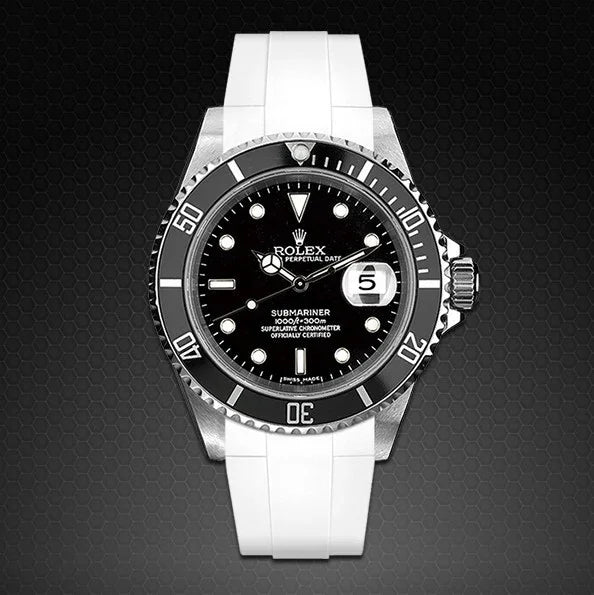 Bracelet en caoutchouc M103 – Rubber B – Blanc - détail