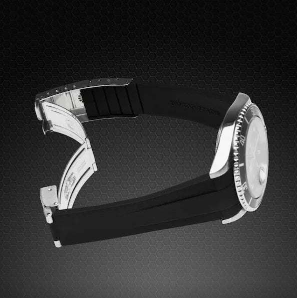 Bracelet en caoutchouc M103CD – Rubber B – Noir - vue 4