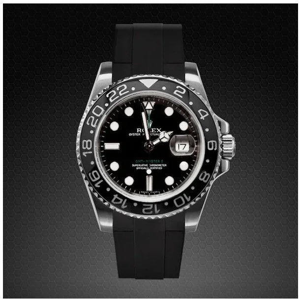 Bracelet en caoutchouc M106CD – Rubber B – Noir - détail