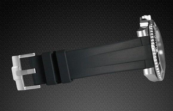 Bracelet en caoutchouc M106CD – Rubber B – Noir - vue 4