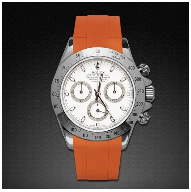 Bracelet en caoutchouc M106CD – Rubber B – Orange - détail