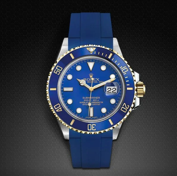 Bracelet en caoutchouc M106 – Rubber B – Bleu - détail