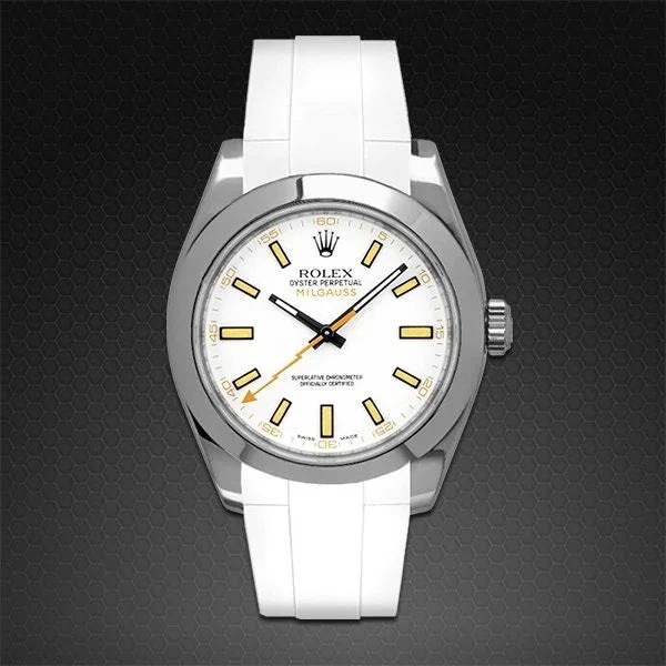 Bracelet en caoutchouc M115 – Rubber B – Blanc - détail