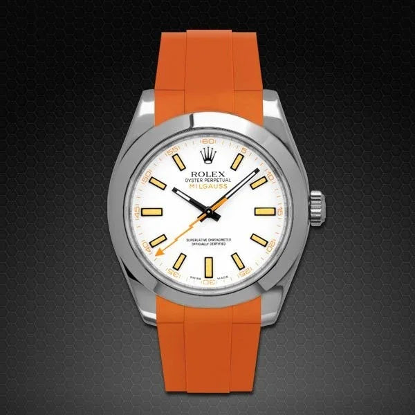 Bracelet en caoutchouc M115 – Rubber B – Orange - détail