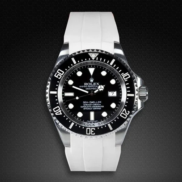Bracelet en caoutchouc M107 - Rubber B - blanc - détail