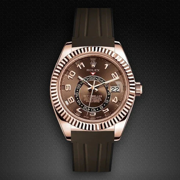 Bracelet en caoutchouc M110 – Rubber B – Marron et noir - détail