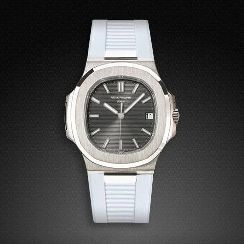 Bracelet RubberB PK77 pour Patek Philippe Nautilus Blanc - détail