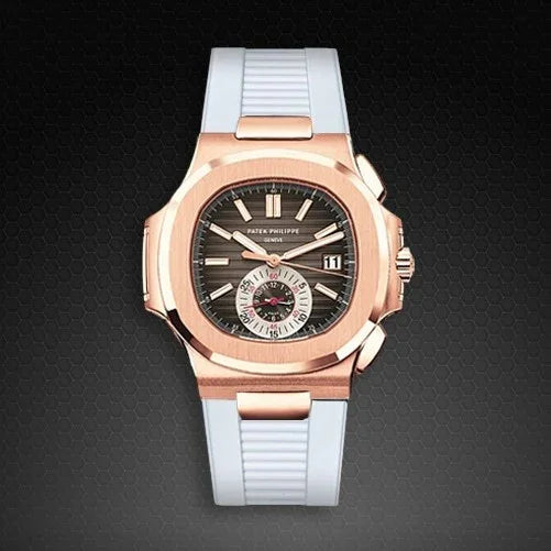 Bracelet RubberB PK77 pour Patek Philippe Nautilus Blanc - vue 5