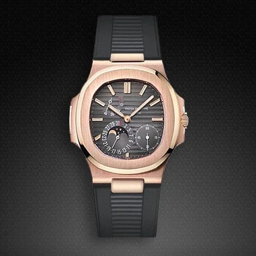 Bracelet RubberB PK77 pour Patek Philippe Nautilus Gris - vue 3