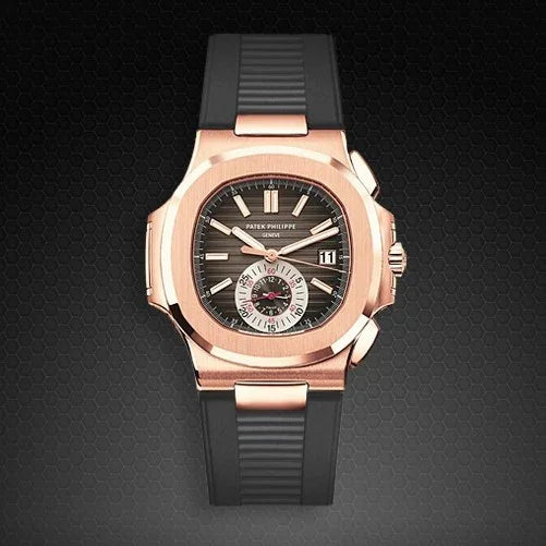 Bracelet RubberB PK77 pour Patek Philippe Nautilus Gris - vue 5