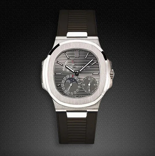 Bracelet RubberB PK77 pour Patek Philippe Nautilus Marron foncé - vue 3
