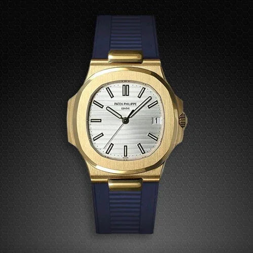 Bracelet RubberB PK77 pour Patek Philippe Nautilus Bleu - détail