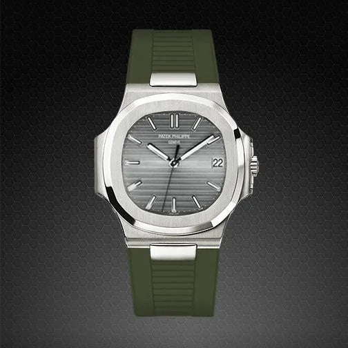 Bracelet RubberB PK77 pour Patek Philippe Nautilus Vert - détail