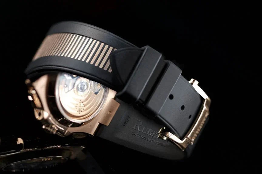 Bracelet RubberB PK77 pour Patek Philippe Nautilus noir & doré - vue 4