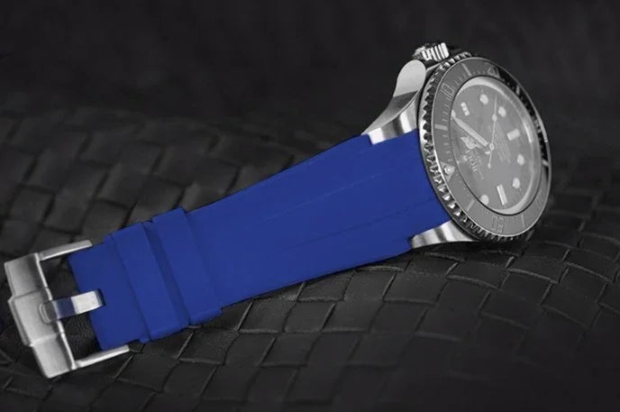 Bracelet en caoutchouc M207 - Rubber B - bleu pacifique - détail