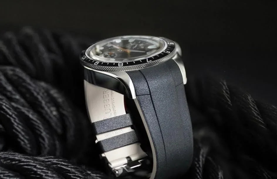 RubberB bracelet T800 pour Tudor Noir/Sable - vue 3