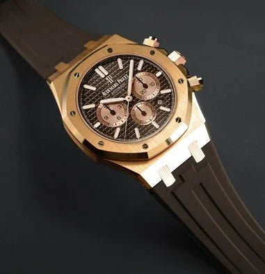 Bracelet RubberB pour Audemars Piguet 41mm Marron - détail