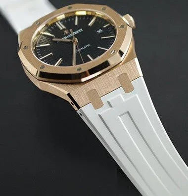 Bracelet RubberB pour Audemars Piguet 41mm Blanc - détail