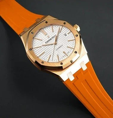 Bracelet RubberB pour Audemars Piguet 41mm Orange - détail