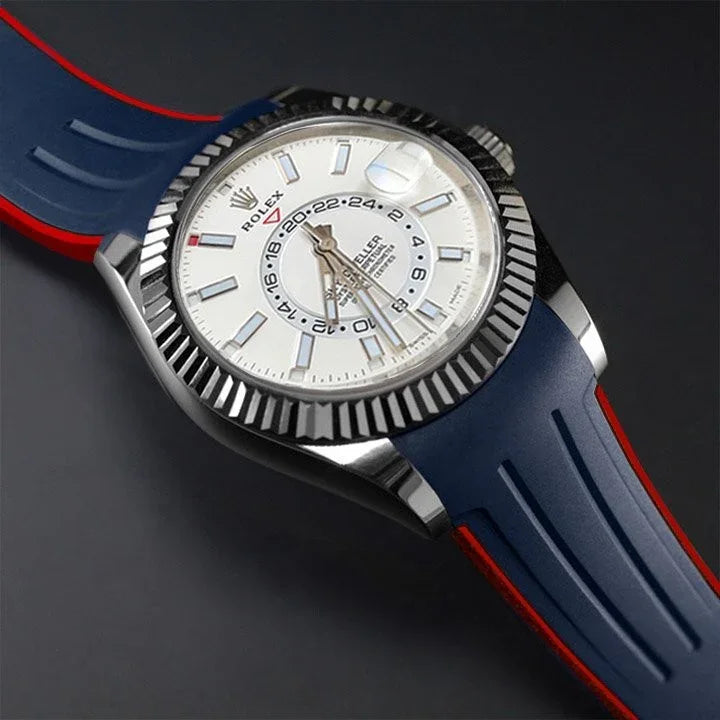 Bracelet en caoutchouc M111 – Rubber B – Bleu marine et rouge - vue 3