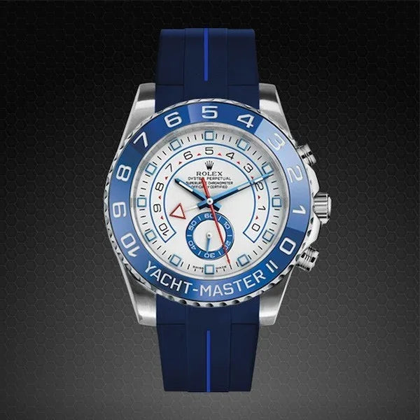Bracelet en caoutchouc M109 – Rubber B – Bleu marine ligne bleue pacifique - détail
