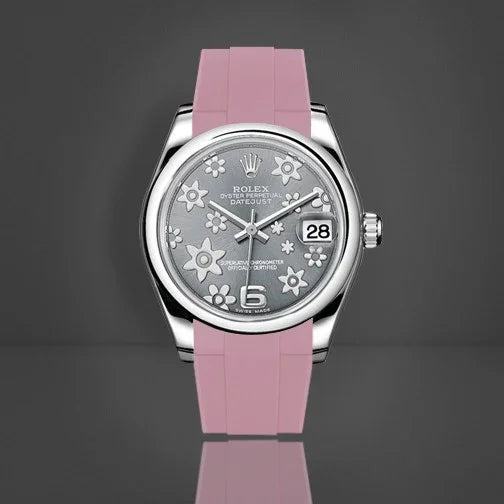 Bracelet en caoutchouc M316 – Rubber B – Rose - détail