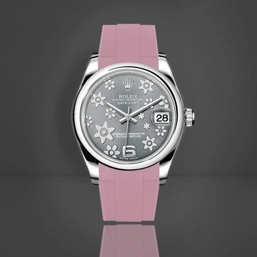 Bracelet en caoutchouc M216 – Rubber B – Rose - détail