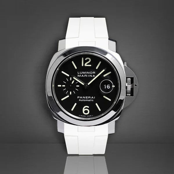 Bracelet RubberB Luminor 44 mm Blanc - détail