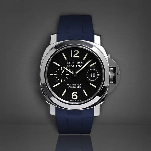 Bracelet RubberB Luminor 44 mm Bleu - détail