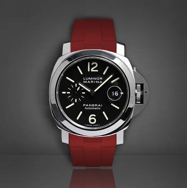 Bracelet RubberB Luminor 44 mm Rouge - détail