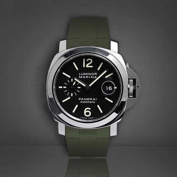 Bracelet RubberB Luminor 44 mm Vert - détail